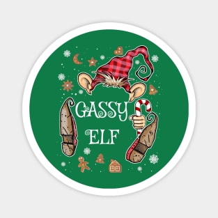 Cute Gassy Elf Xmas Gnome Costume Magnet